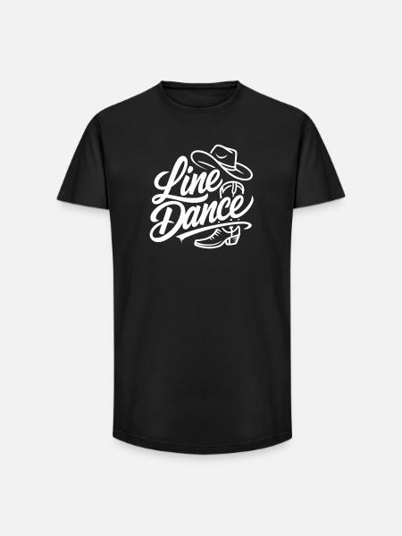 Line Dance – Country Western Tanz - Long Fit Men's T-Shirt - black