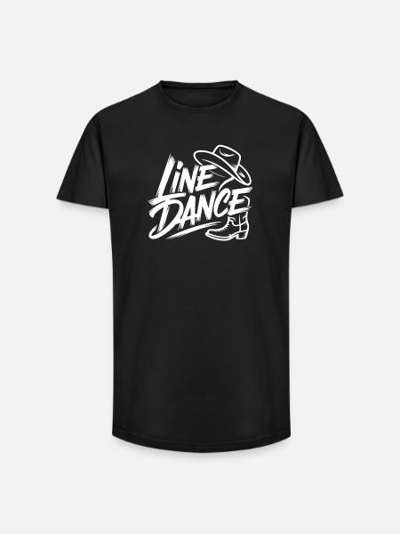 Line Dance – Country Western Tanz - Long Fit Men's T-Shirt - black