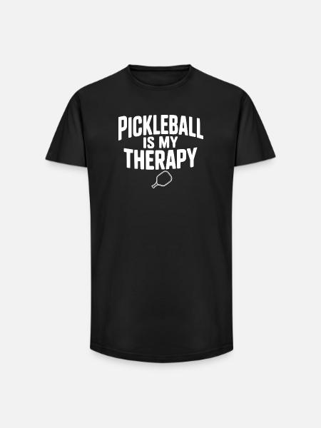 Pickleball is my Therapy - Long Fit Men's T-Shirt - black