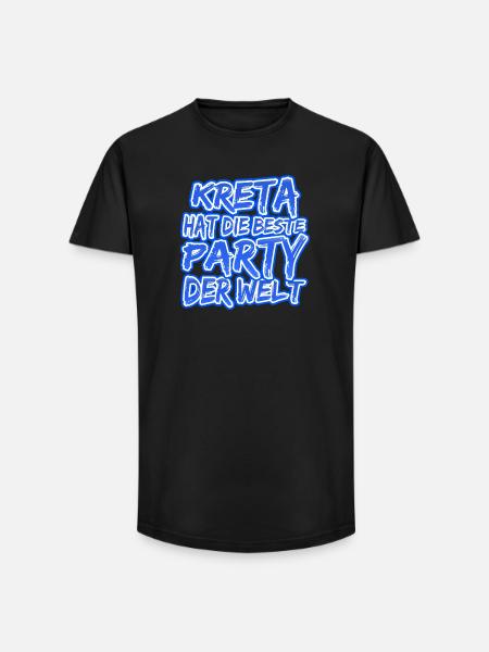 Kreta als Urlaub - Long Fit Männer T-Shirt - Schwarz