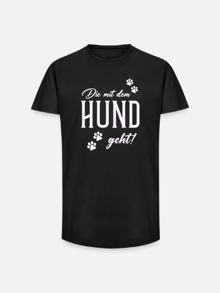 Dog and walking style - Long Fit Men's T-Shirt - black