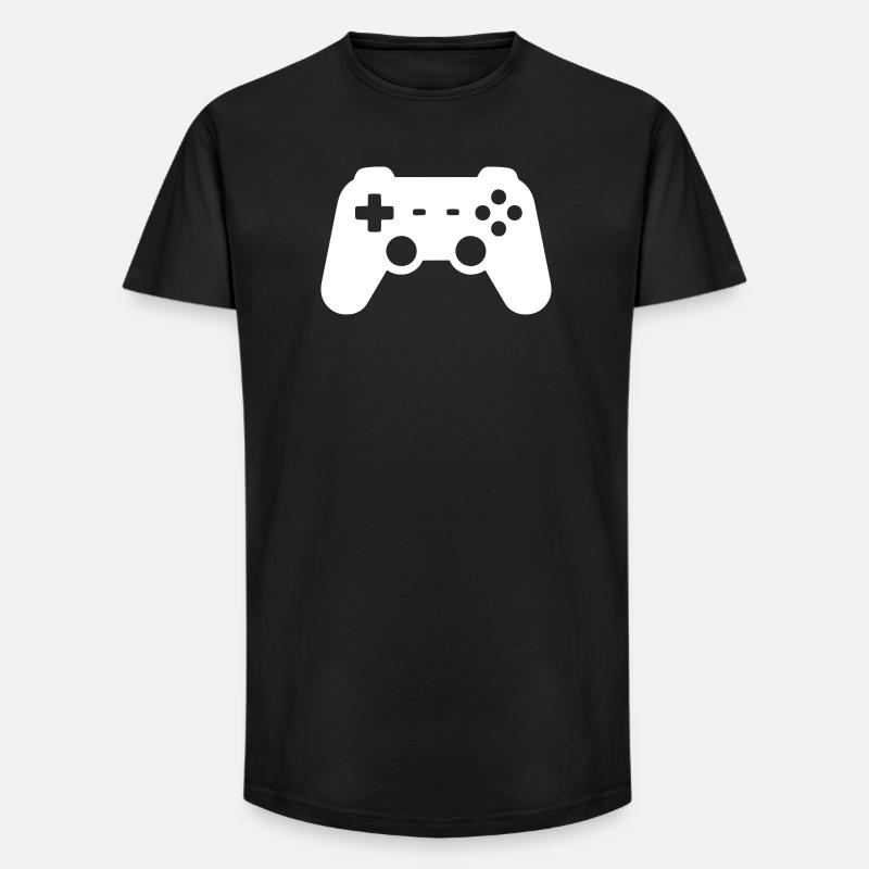 Controller Silhouette Icon - Long Fit Men's T-Shirt - black