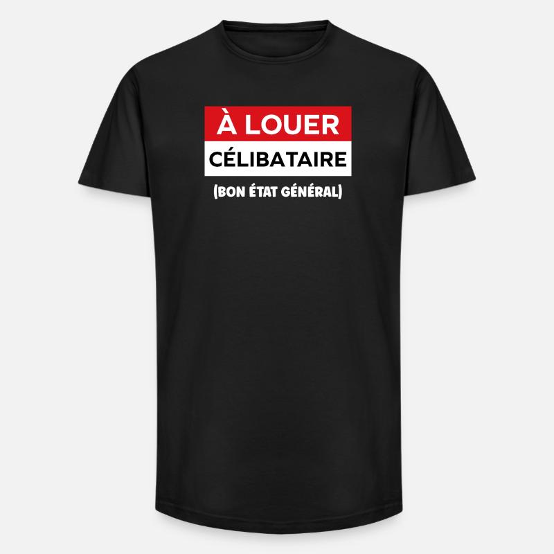 Junggeselle - Long Fit Männer T-Shirt - Schwarz