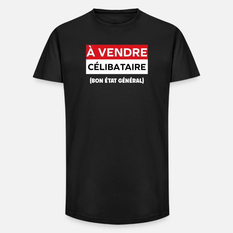 Junggeselle - Long Fit Männer T-Shirt - Schwarz