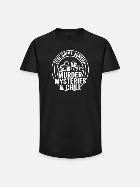 Murder Mystery & Chill - Long Fit Men's T-Shirt - black