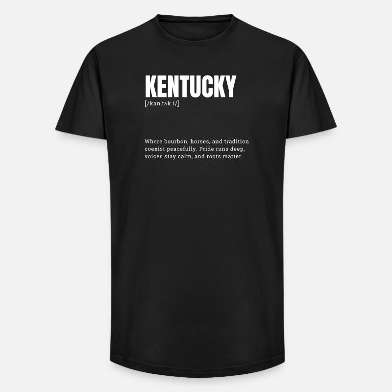 Kentucky Pride: Bourbon Roots - Long Fit Männer T-Shirt - Schwarz