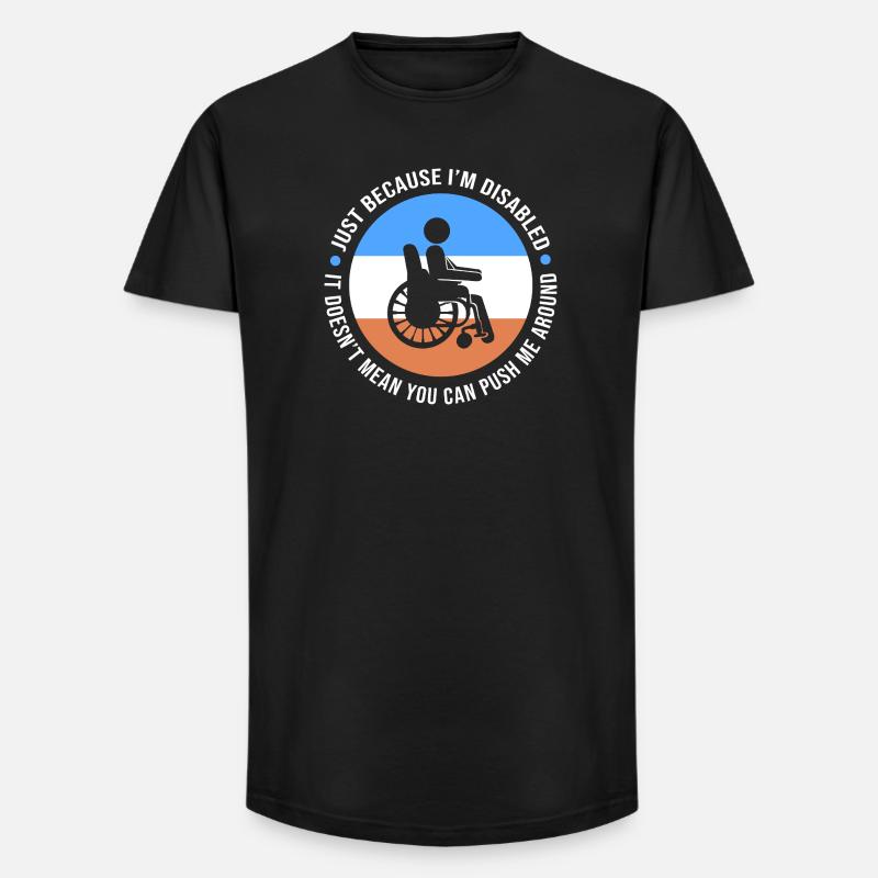 Rollstuhl - Long Fit Männer T-Shirt - Schwarz
