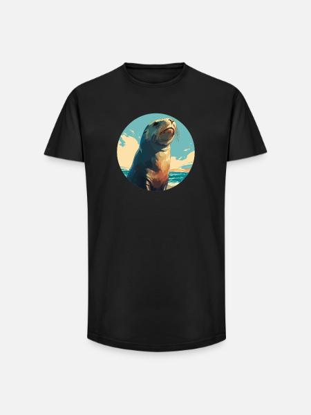 Seelöwen Seelöwe - Long Fit Männer T-Shirt - Schwarz