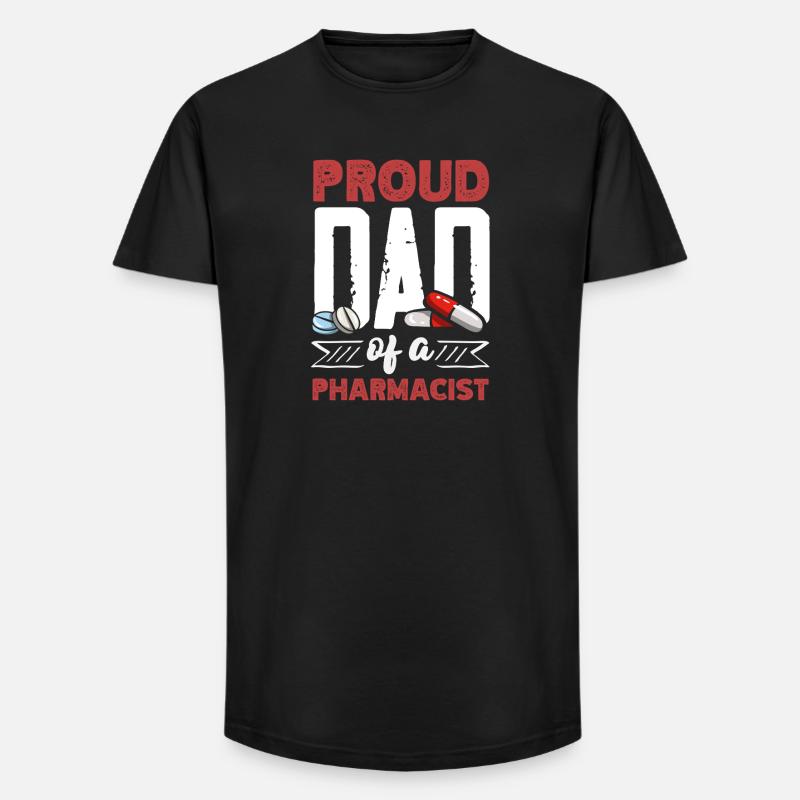 Stolzer Vater Eines Pharmazeuten - Long Fit Männer T-Shirt - Schwarz