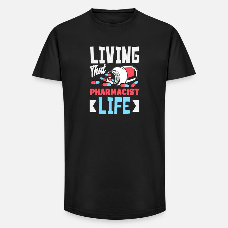 Das Leben Eines Apothekers Pharmazietechniker - Long Fit Männer T-Shirt - Schwarz
