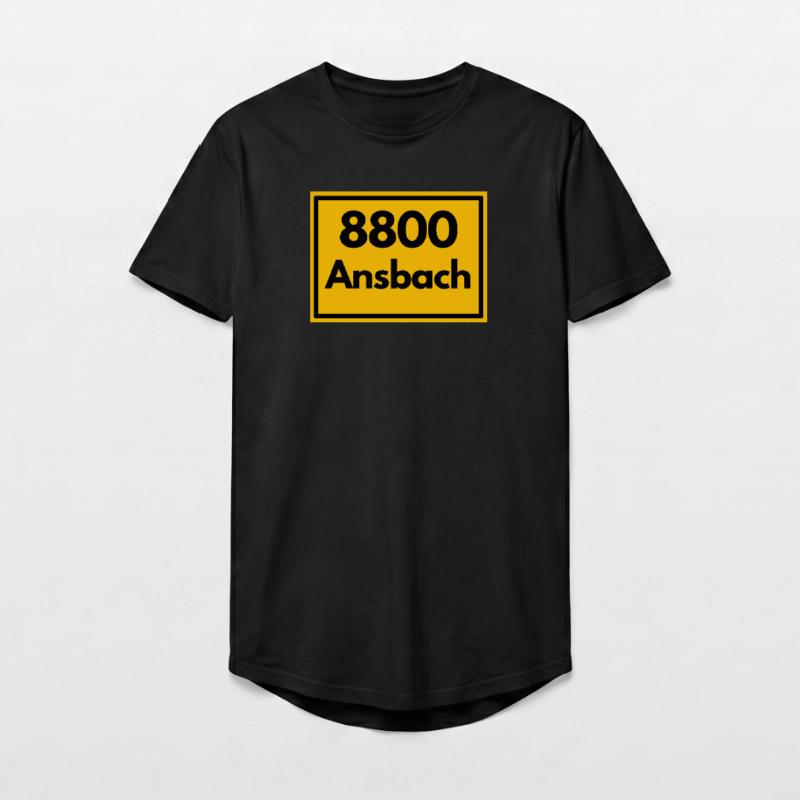 OLD POSTCODE POSTCODE RETRO 8800 ANSBACH FRANKEN Long Fit Men's T-Shirt