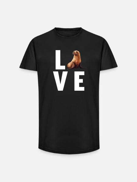 Seelöwen Seelöwe - Long Fit Männer T-Shirt - Schwarz