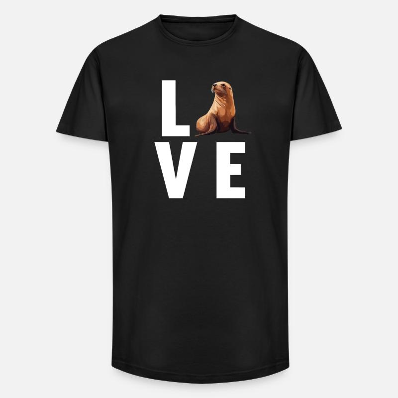 Seelöwen Seelöwe - Long Fit Männer T-Shirt - Schwarz