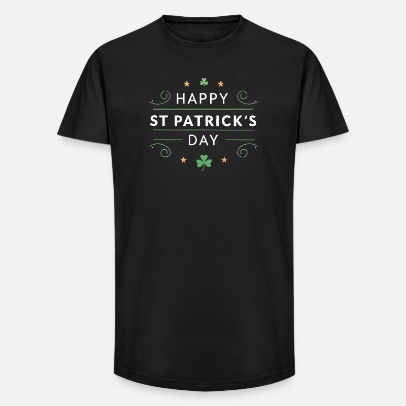 Saint Patrick Joie Vert Tee - T-shirt coupe longue homme - noir