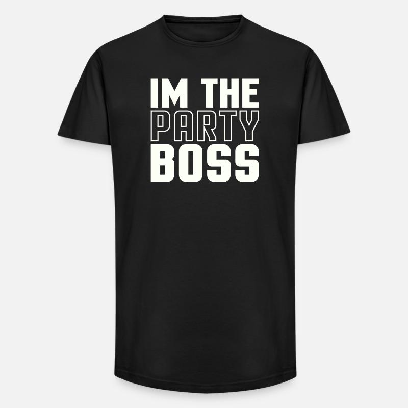 Ich bin der Party Chef - Long Fit Männer T-Shirt - Schwarz