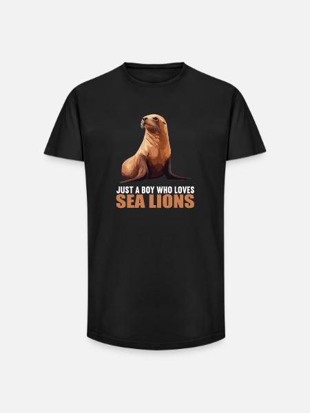 Seelöwen Seelöwe - Long Fit Männer T-Shirt - Schwarz