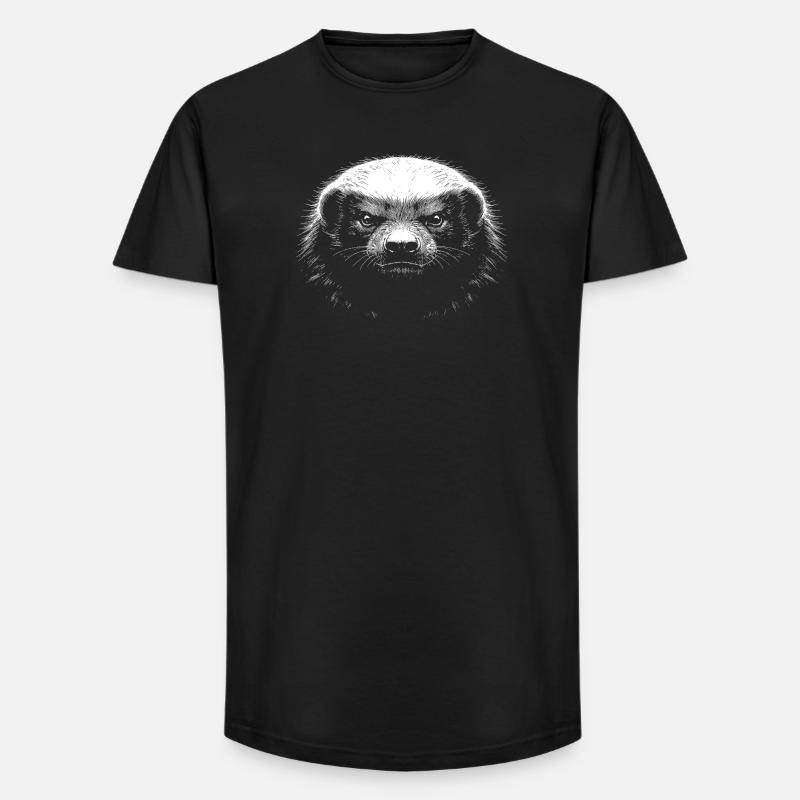 Honigdachs - Long Fit Männer T-Shirt - Schwarz