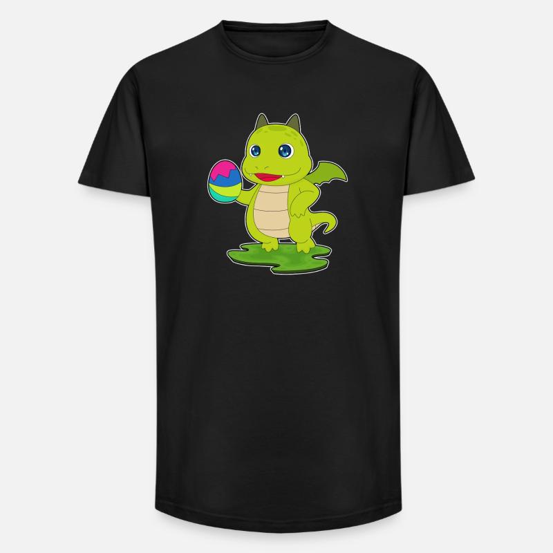 Dragon Easter Easter Egg - Long Fit Men's T-Shirt - black