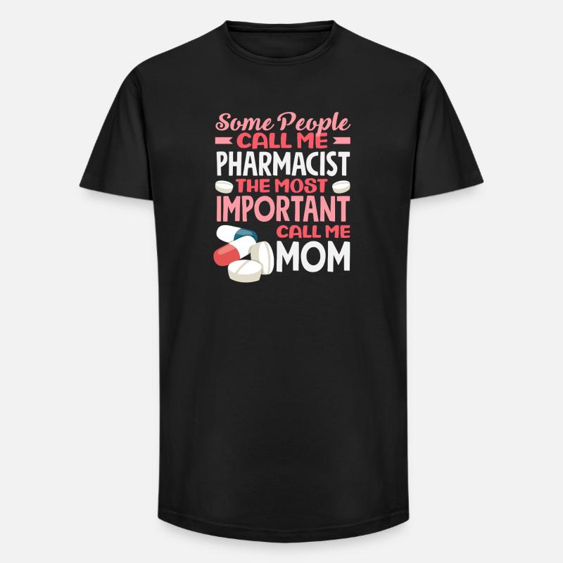 Apothekerin Mama Pharmazietechnikerin Mutter - Long Fit Männer T-Shirt - Schwarz