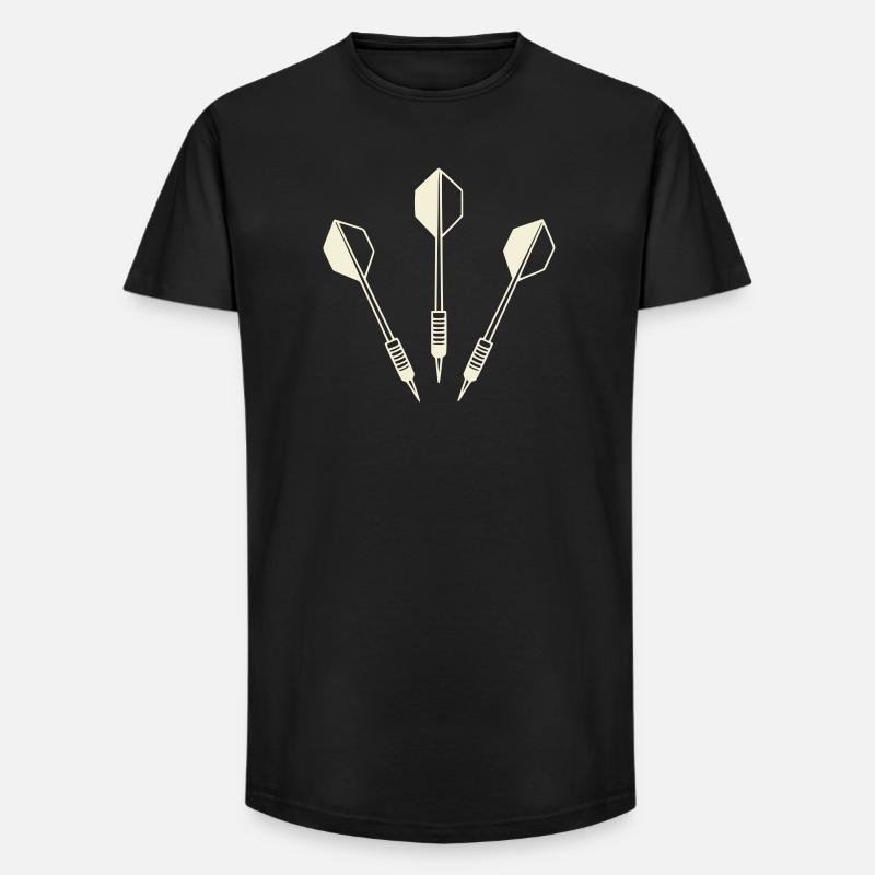 Three Darts - Darts Set - Long Fit Men's T-Shirt - black