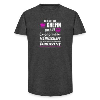 Chefin der Engagierten Mannschaft Chefin Geschenke - T-shirt coupe longue homme - charbon - Devant - AI Model Male 185 light (185cm)