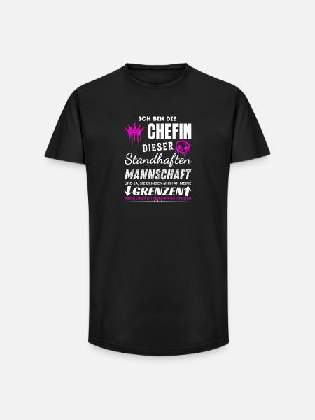 Chefin der Standhaften Mannschaft Chefin Geschenke - Long Fit Men's T-Shirt - black