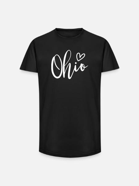 Ohio Heart Women's Love Ohio - Long Fit Men's T-Shirt - black