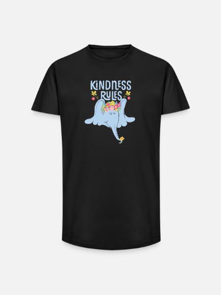 Horton lytter til en Hu Kindness Rules med Horton - Long fit herre T-shirt - sort