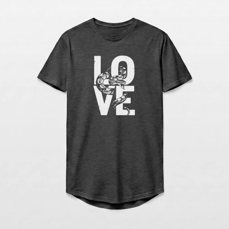 Königspython Schlangen LOVE Terrarium Python Long Fit Männer T-Shirt
