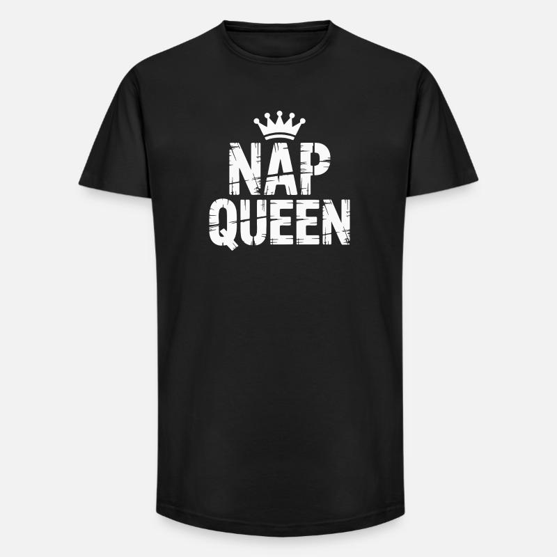Nap Queen Krone - Long Fit Männer T-Shirt - Schwarz