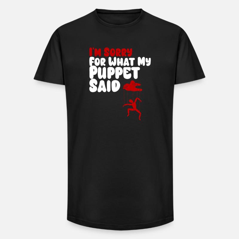 Puppet Confession on Strings - Long Fit Men's T-Shirt - black