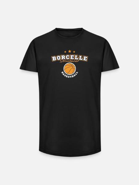 Borcellle Basketball Streetwear - Long Fit Men's T-Shirt - black