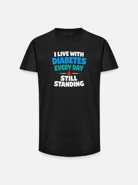 Blutzucker-insulin-unterstützung Typ Eins Stolz - Long Fit Männer T-Shirt - Schwarz