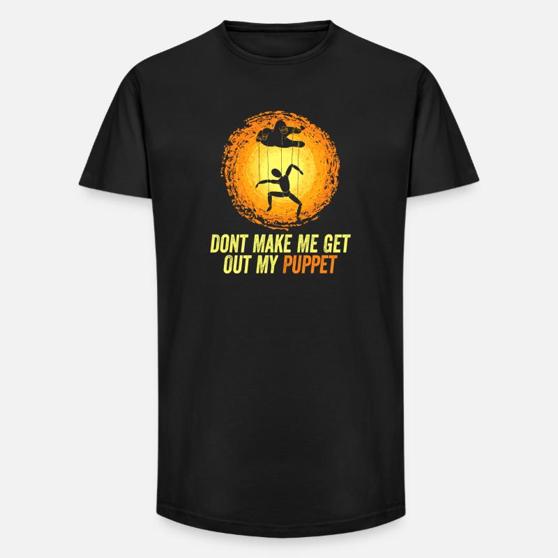 Puppet Master Pun Tee - Long Fit Men's T-Shirt - black