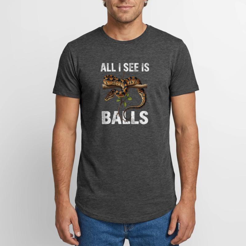 King Python Snakes Lover Terrarium Python Long Fit Men's T-Shirt