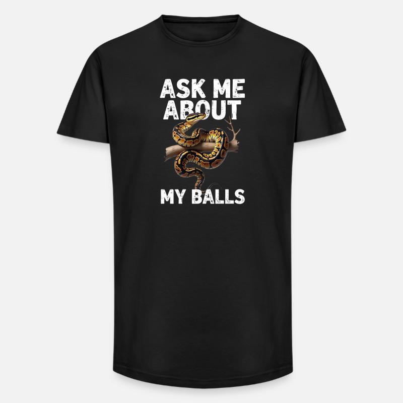 Königspython Schlangen Liebhaber Terrarium Python - Long Fit Männer T-Shirt - Schwarz