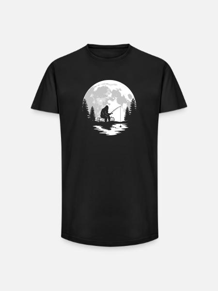 Bigfoot Fishing - Long Fit Men's T-Shirt - black