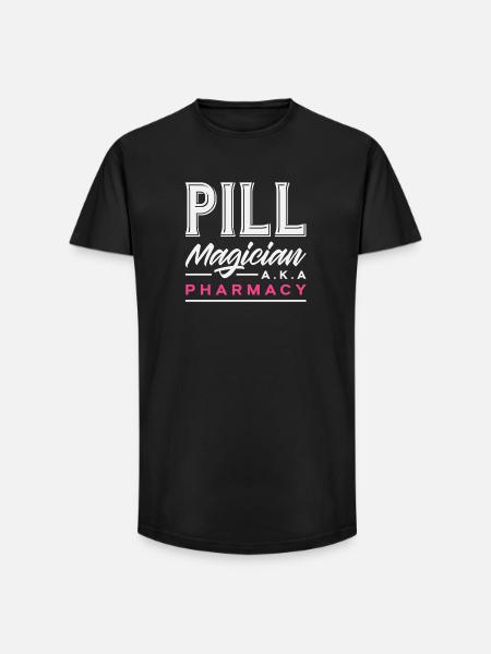 Pill magician, pharmacist, pharmacy technician - Long Fit Men's T-Shirt - black