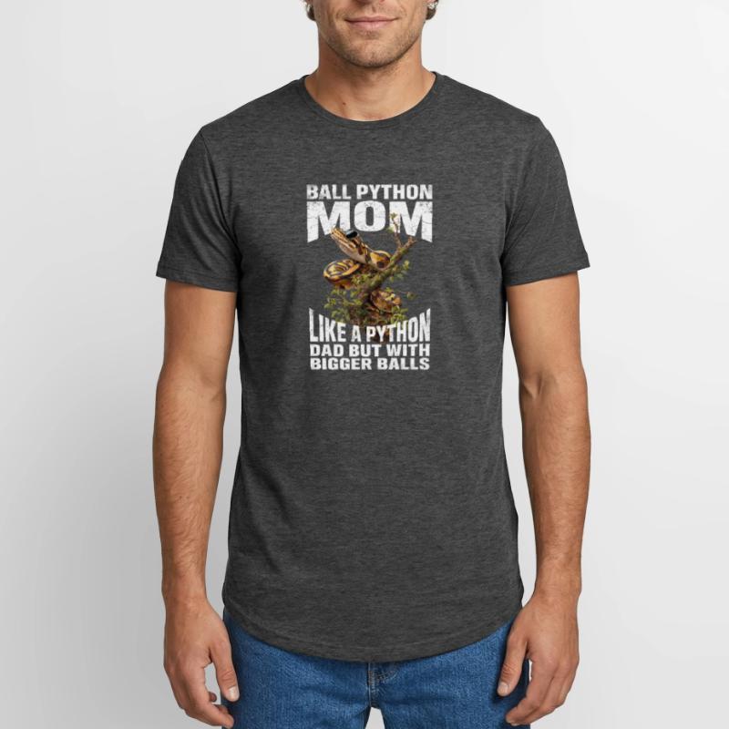 Königspython Mom Mama Schlangen Terrarium Python Long Fit Männer T-Shirt