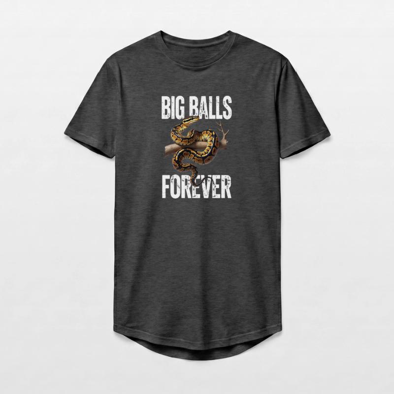 Königspython Schlangen Liebhaber Terrarium Python Long Fit Männer T-Shirt