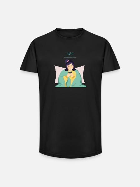 404 Motivation Missing - Long Fit Men's T-Shirt - black