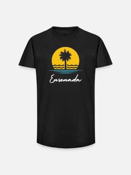 Vacances souvenirs d’Ensenada - T-shirt coupe longue homme - noir