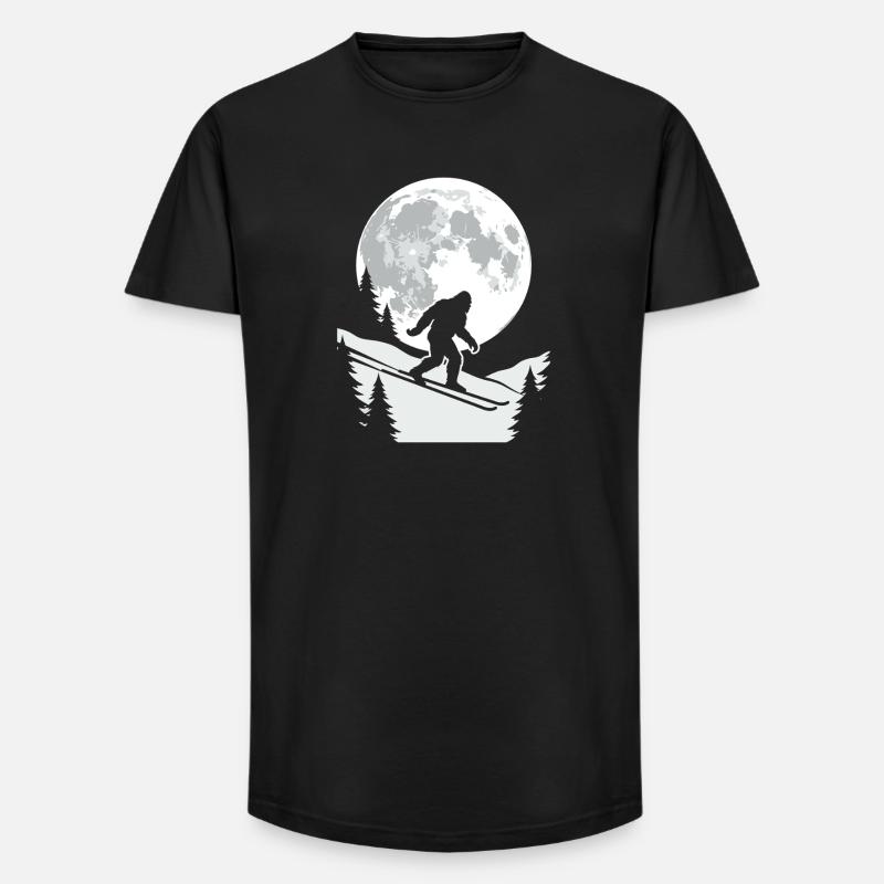 Bigfoot Sciatrice Moon - T-shirt uomo a vestibilità lunga - nero