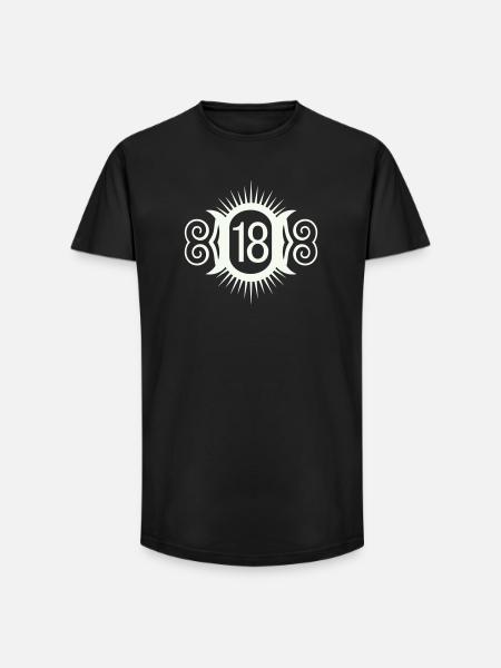 18 - Long Fit Men's T-Shirt - black