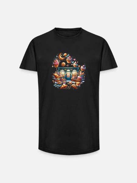 Whimsian Bakery Dream - Long Fit Men's T-Shirt - black