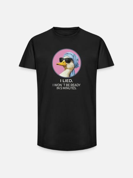 I Song Duck – Funny Statement Design - Long Fit Men's T-Shirt - black
