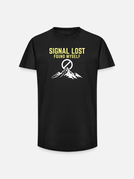 Signal perdu – Trouvé - T-shirt coupe longue homme - noir