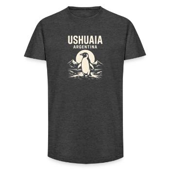 Ushuaia Argentinien - Long Fit Männer T-Shirt - Anthrazit - Vorne - AI Model Male 185 light (185cm)