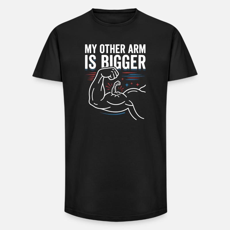 Anderer Arm Größer Meme - Long Fit Männer T-Shirt - Schwarz