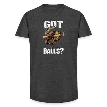 Königspython Schlangen Liebhaber Terrarium Python - Long Fit Männer T-Shirt - Anthrazit - Vorne - AI Model Male 185 light (185cm)